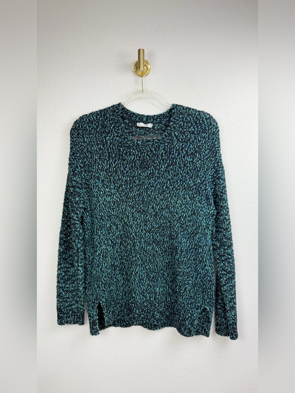 Vince Chunky Knit Marled Crewneck Pullover Sweater Size S